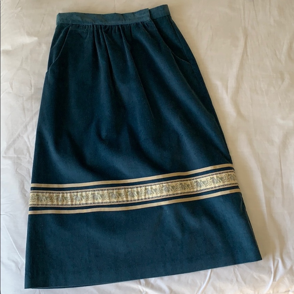 Vintage 1970s Velvet Skirt